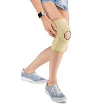 Бандаж на колено из неопрена неразъёмный, с парапателлярным кольцом, с эластичными ребрами жесткости, ORTO, NKN 200